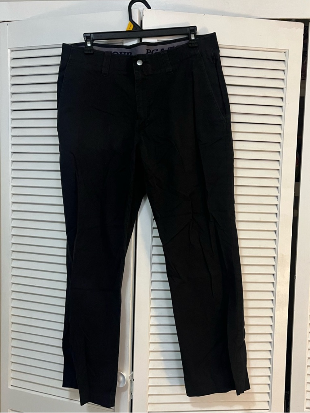PGA Tour Men's Black Chinos - Straight Leg